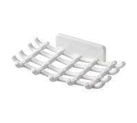 Generico Porte-savon mural - douche, porte-éponge de bain, organisateur de grille adhésive | Design durable et résistant à la charge, accessoire pratique pour ranger les objets, hôtel pour la maison