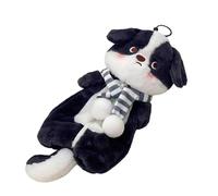 Generico Porte-stylo | Étui souple avec motif chien - étui en peluche - pour filles, étudiantes, université, classe voyage, quotidien, règle, marqueur notes autocollantes, Collie de frontière