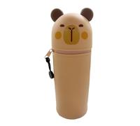 Generico Porte-stylos et crayons | Sac transformable avec couvercle rétractable en forme de Capibara vertical, avec fermeture éclair pour organiser l'école maison dortoir bureau étudiants