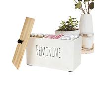 Genérico Porte-tampon pour salle de bain en bois pour serviettes hygiéniques pour la maison, le bureau et Noël