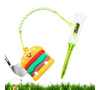Generico Porte-tee de golf anti-déversement, support anti-perte pour tee de pratique de golf, équipement de sport thématique nourriture pour débutants et experts