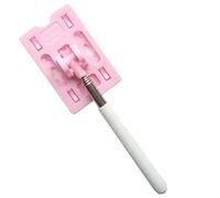 Generico Porte télescopique extensible de 65 cm, outil de péage de stationnement, bâton résistant, rallonge de véhicule | pratique pour glisser sans contact pour l'accès, Pink + Pure White, Fare