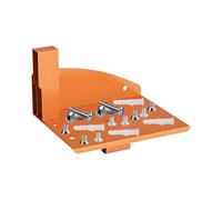 Generico Porte Tronçonneuse, Crochet Durable Pour Outils De Jardin, Ganches Organisation Outils Garage avec Tablette pour ATV Atelier Jardin Camion Remorque