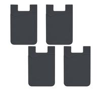 Genérico Portefeuille adhésif pour téléphone | Lot de 4 étuis portables pour cartes de crédit | Poignées amovibles pour smartphone, poche adhésive, pour identification par paire