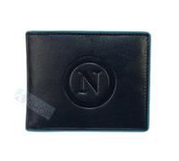 Generico Portefeuille en cuir Naples Football Célébratif Souvenir Troisième Scudetto Tricolore Produit Officiel Enzo Castellano, bleu, Cm 12 x 9,5 x 2,5, Moderne