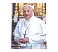 Generico Portrait du pape François sur toile, 18 x 24 cm, monté sur cadre en bois de hêtre, fabriqué en Italie