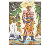 Genérico Poster Goku Super Saiyan Vaincre Freezer - Format A4 (210 x 297 mm) - Idéal à encadrer ou à placer directement sur le mur - Papier photo brillant premium de 255 g/m²