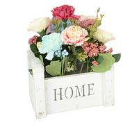 Generico Pot de succulentes en bois | Petite jardinière en bois - Pot de rectangulaire rustique, décoration de bureau d'intérieur, boîte à ornements pour fleurs, graisse, cactu