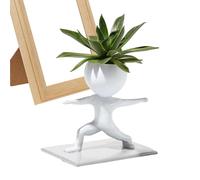 Genérico Pot Humain Sportif en résine pour Homme, Amusante, Gymnase, Yoga, Figurine Humaine en résine pour Balcon, décoration créative pour étagère, Balcon et Salle de Bain.