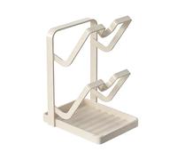 Genérico Pot Lid Organizer - 17,8 cm en acier pour cutting Board Rack with Drip Tray | Removable Spoon Rest Lid Holder for Spatula, Ladle, Kitchen Countertop, and Utensil Storage