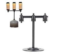 Genérico Poteau de lampe amovible, base de lampe type chandelier - Support portable en aluminium pour pêche, jardin, terrasse, randonnée, pique-nique, plein air