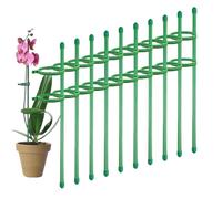 Generico Poteaux de jardin à soutien des plantes, 10 supports de fleurs réglables - bâtons orchidées de jardin avec 20 colliers de serrage - pour balcon à effet de serre intérieur extérieur