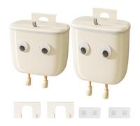 Genérico Poubelle de cuisine - Poubelle de salle de bain avec couvercle | Panier à ordures avec yeux et pieds, décoration pour élimination, coin mural, RV, salle de bain, cuisine sous l'évier