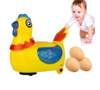Generico Poule Ovale Jouet - Poule électrique de Pâques - 15 x 9 x 16 cm - Décoration éducative créative pour Pâques - Pour la maison, la crèche, l'école maternelle, l'école maternelle