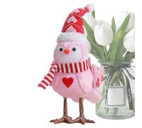 Genérico Poulet étincelant avec écharpe : paire de lumineuses, décoration créative de poussins illuminés, affichage | Idéal pour Noël, Nouvel An, décoration de fenêtre, jardin, pelouse et ho