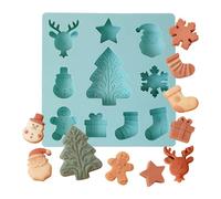 Generico Pour Biscuits De Noël En Silicone - Moule En Silicone Pour Les Gâteaux De 10 Cavités | Pour Chocolat - Pour Les Cuisiniers Amoureux De Bonbons Organisateurs De Fêtes Débutants De Cuisine Et