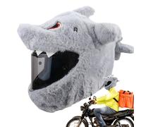 Genérico Pour casque de dessin animé : protection de la tête en peluche de 30 cm, costume d'animal de requin, rembourrage de sécurité | Manchon de chapeau respirant pour sports de neige