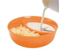 Generico pour céréales anti-soupe, bols à collations et sauces | de service pour collations anti-trempées divisées - pour frites avec section à sauces, pour empilage, pour soupe et sandwich combin