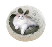 Generico Pour chats d'intérieur - Chaud et relaxant en peluche, tapis antidérapant pour animaux domestiques, confortable refuge fermé pour chats et petits animaux | Repose avec le confort hivernal