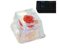 Genérico Pour clavier à fleurs séchées - En résine, de R4 translucide à travers, remplacement de profil SA durable | Touches de clavier mécanique de designer Co