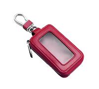 Generico Pour Clés de voiture - Cuir KK | Smart Holder | Signal Keyy 'voiture | Porte De Bouton Carr Avec Crochet En Métal Et Sac À Glissière Clés | Portefeuille Carénage Roi, Claret,