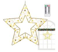 Generico pour décorations de Noël pour fenêtres - LED Star Fairy avec minuterie, 8 modes de mémoire, fil de cuivre enveloppé à la main | Intérieur et extérieur, maison, salon, porte d'entrée, fête