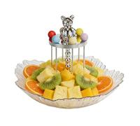 Generico Pour fruits en forme de pétale | Centre de table décoratif pour salade, pâtes, noix, apéritifs, bonbons, snacks, pain, cuisine, fête, anniversaire, exposition