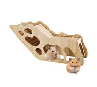 Genérico pour Hamster - Jouets grimpants en bois avec échelle et cachette | Accessoires de cage pour hamster syrien, souris naine, gerbe | pour petits animaux, écureuils, repos et jeu