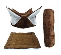 Generico Pour hamsters - Hamac pour hamsters de 9,05 x 7,08 x 4,33 pouces, Hamac superposé avec furet | Set d'hiver de 3 pièces | animal domestique, dormir, reposer, jouer, Arr