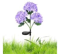 Generico pour hortensias - artificiel éclairé avec 2 modes d'éclairage, pétales et feuilles de soie, décoration de jardin de fleurs, solaire pour cour et patio | Décoration de pays