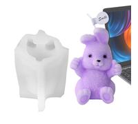 Generico pour lapin en silicone - pour lapin de Pâques 3D, pour argile en plâtre avec coulée en résine Fai-de-toi, pour lapin au chocolat durable, Stamp