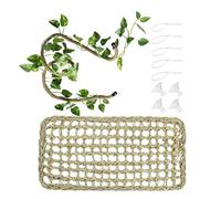 Generico Pour reptiles - Poids de masse de 260 g, feuilles de vigne artificielles de 2 mètres, kit d'enrichissement pour clôture professionnelle, fixation sûre, structure en résine |