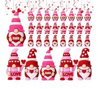 Generico Pour San,Mini Amour Romantique Et Amusant | Gnomes De Saint Collection Avec Coeurs,Pour Bureau Appartement Bibliothèque Table Porche Jardin Cour Fête Anniversaire