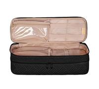 Genérico Pour sèche-cheveux - Polyester 39,5 x 13 x 12,5 cm | Organisateur de transport, étui double couche | Compatible avec brosse à air chaud et outils beauté voyage