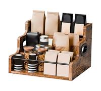 Genérico Présentoir à bouteilles de vin à 3 niveaux - Étagère en bois, escalier, bureau, bois massif, maison, bar rétro