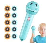 Generico Projecteur Torche pour Enfants, 80 Dessins Torche Projection Bimbi, Lampe Interactive avec 10 Disques Dessins Animés Jeu Nocturne