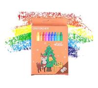 Generico Pure Beeswax Crayons | Christmas Pens, Christmas Crayons-Cartoon Crayon | For Safe Non-Staining Drawing Pens With Comfortable Grip Sized For DIY Painting And Creative Art Activities