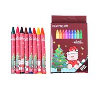 Generico Pure Beeswax Crayons | Christmas Pens, Christmas Crayons-Cartoon Crayon | For Safe Non-Staining Drawing Pens With Comfortable Grip Sized For DIY Painting And Creative Art Activities