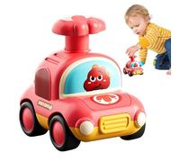 Generico Push and Go Auto Push Top | Les appuient sur le véhicule - Jouet pour au design de dessin animé, voiture dinosaure avec sifflet pour Bam