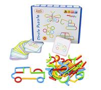 Genérico Puzzle de Formes - Bâtons d'apprentissage pour - 5 Pouces | Papier en Bois PVC - Jeu de stem pour Le développement cognitif et l'éducation précoce Montessor