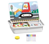 Genérico Puzzle éducatif double face magnétique avec aimants pour visages, maison, voyage, Noël