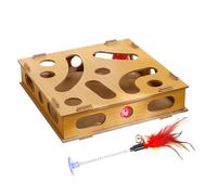 Generico Puzzle interactif pour chats - Puzzle amusant pour l'exercice des animaux domestiques - Parcours de jeu avec boules hochet pour chats - pour maison appartement chambre de jardin