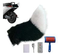Genérico Queue en peluche pour moto - Blague en peluche avec télécommande - Queue animale réglable amusante - Pour femmes pilotes, utilisation en Commuting, costume d'anime
