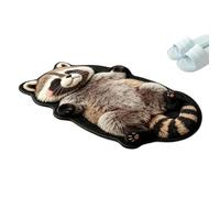 Genérico Raccoon Pattern Floor Mat Decor - Soft Area Rug, Imitation cachemire Animal Print Carpet | Tapis de protection intérieur pour maison, cuisine, entrée, hallway, bureau