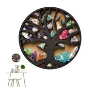 Genérico Rack d'écran en pierre : étagère de support à plusieurs niveaux, support de minéraux décoratifs | Cadre d'affichage de pierres précieuses du plateau de la collection qui garde la mer