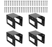 Generico Rack en bois | 4 pièces Terline d'empilement pour le | Supports avec revêtement en poudre Stacker Stack Space Saviving pour intérieur Porcs Garage Barn Cabine Cabine Barn