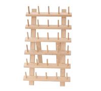 Generico Rack fil bobine - 20,2 x 17,5 x 27 cm Porte de support en bois | 30 Spool Wooden Sewing Ramoidery Porte pour Coudre | Porte-mets pour Femmes et Femmes, Amoureux de l'Artisanat