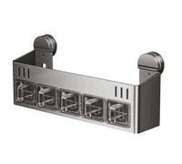 Genérico Rack Organizer | Wall Rackk Seasoning Organizerr Suction Cup | Space Saving Kitchen Condiment No Drilling Holder for Bottles, Jars, Seasonings, Baking Supplies, Bathroom