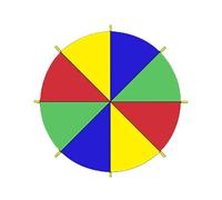 Genérico Rainbow Parachute, parachute, kit de parachute avec poignées, jeux de coopération pour la e gym de l'école primaire, arrière-cour