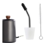 Genérico Rallonge de bec verseur - Diamètre de l'adaptateur étendu, capuchon bec conique réutilisable avec brosse de nettoyage, contrôle des versements doux pour boissons alcoolisées